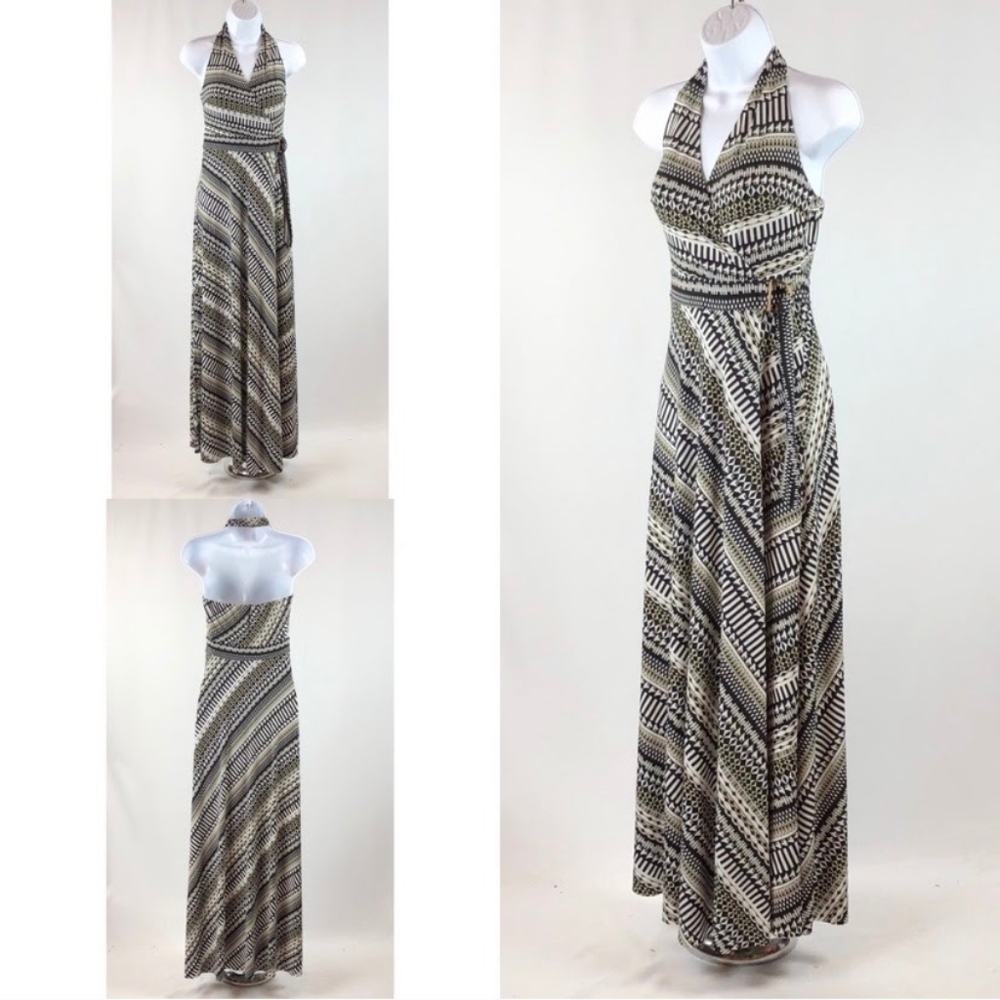 White House Black Market Maxi Halter Dress Sz 6